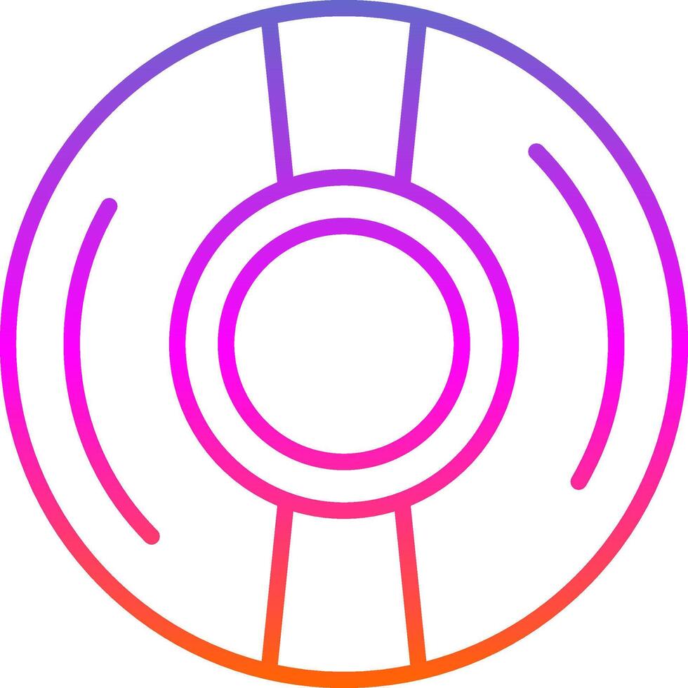 Cd Line Gradient Icon Design vector