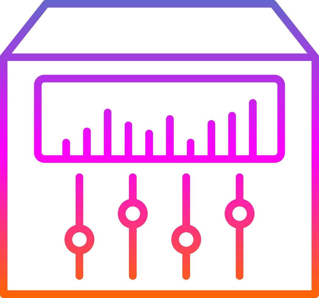 Sound Mixer Line Gradient Icon Design vector