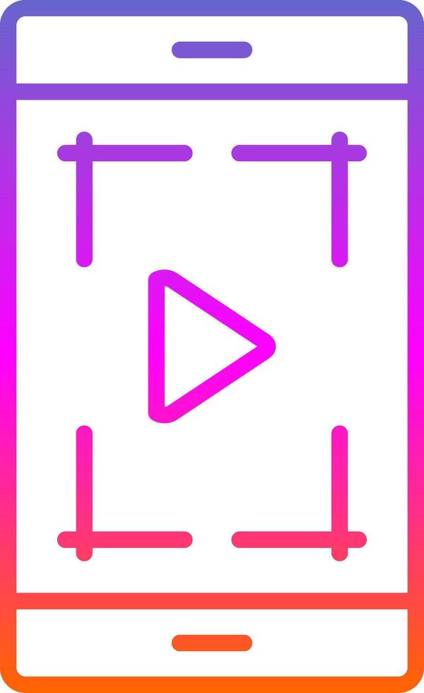 Screenshot Line Gradient Icon Design vector