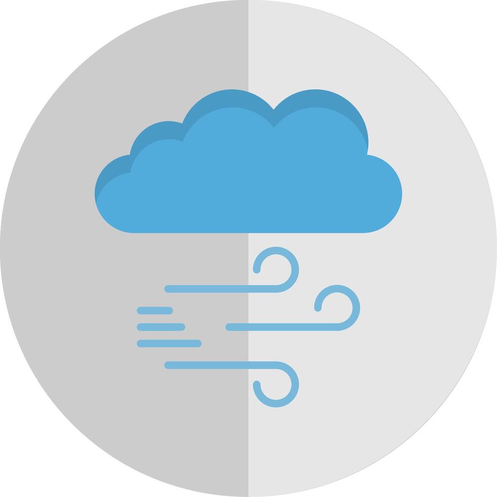 Windy Flat Scale Icon Design vector