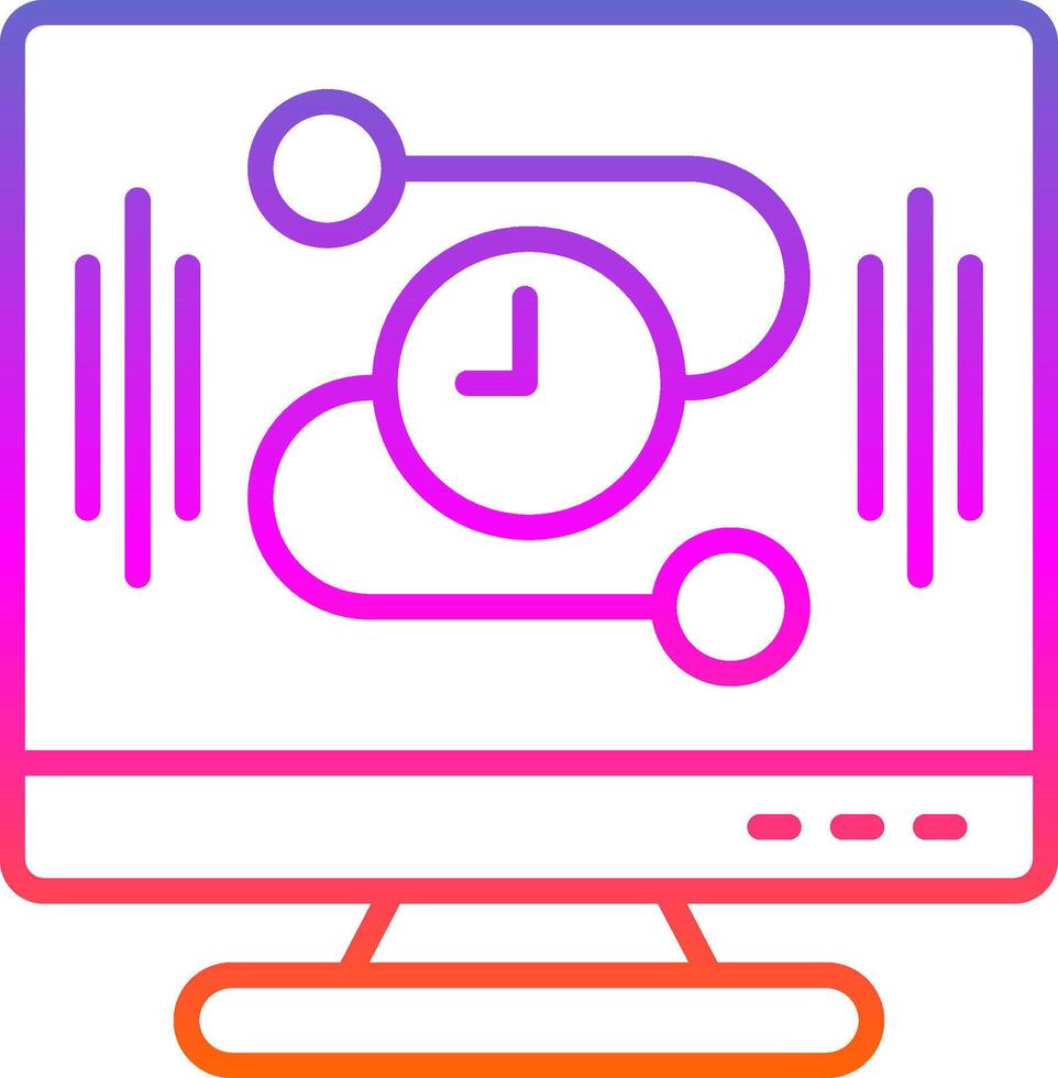 TimeLine Circle Multi Circle Line Gradient Icon Design vector