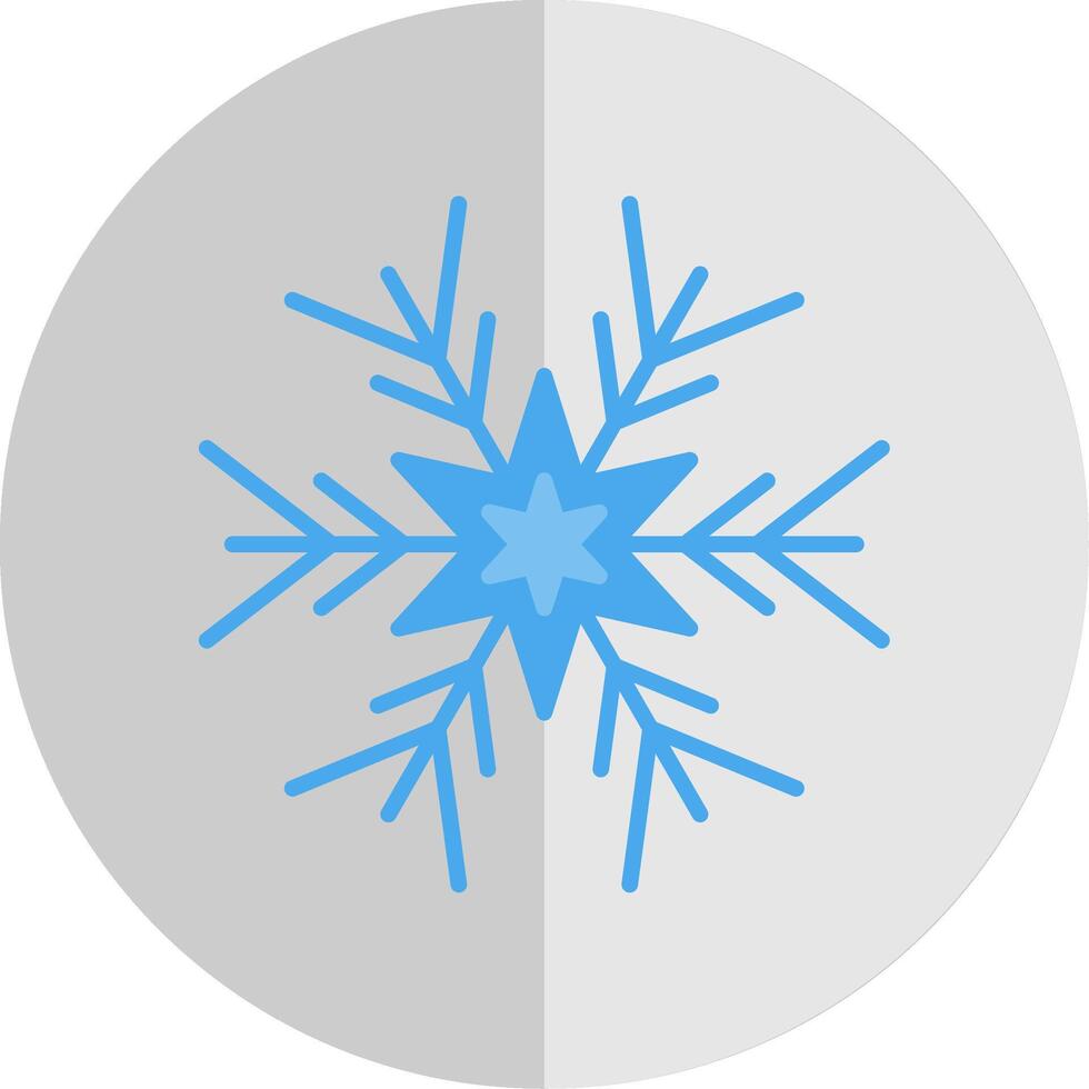 Snowflake Flat Scale Icon Design vector