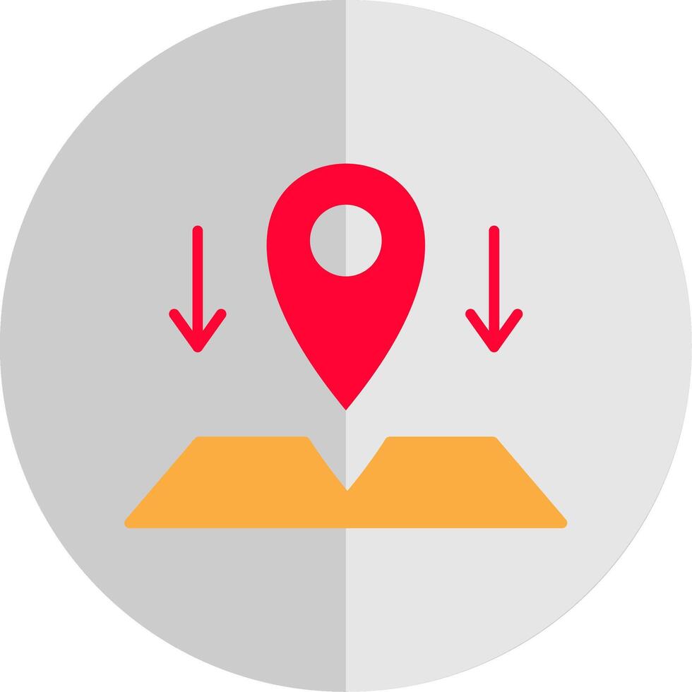 Locations Flat Scale Icon Design vector