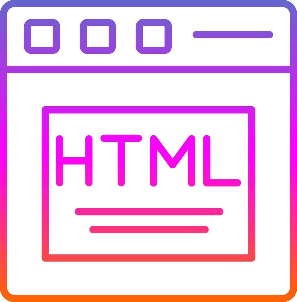 Html Line Gradient Icon Design vector