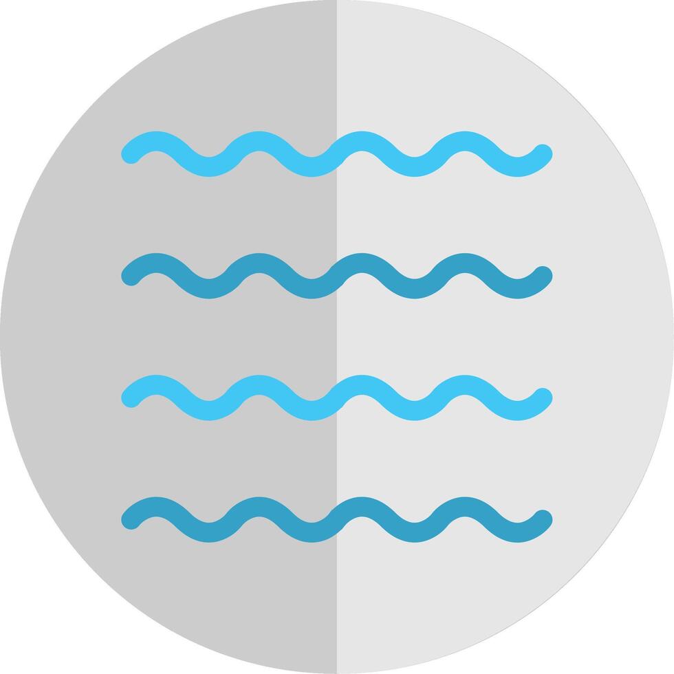 Waves Flat Scale Icon Design vector
