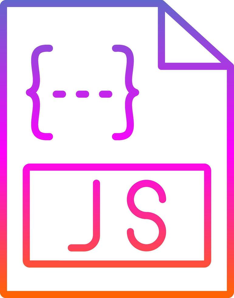 Js Line Gradient Icon Design vector