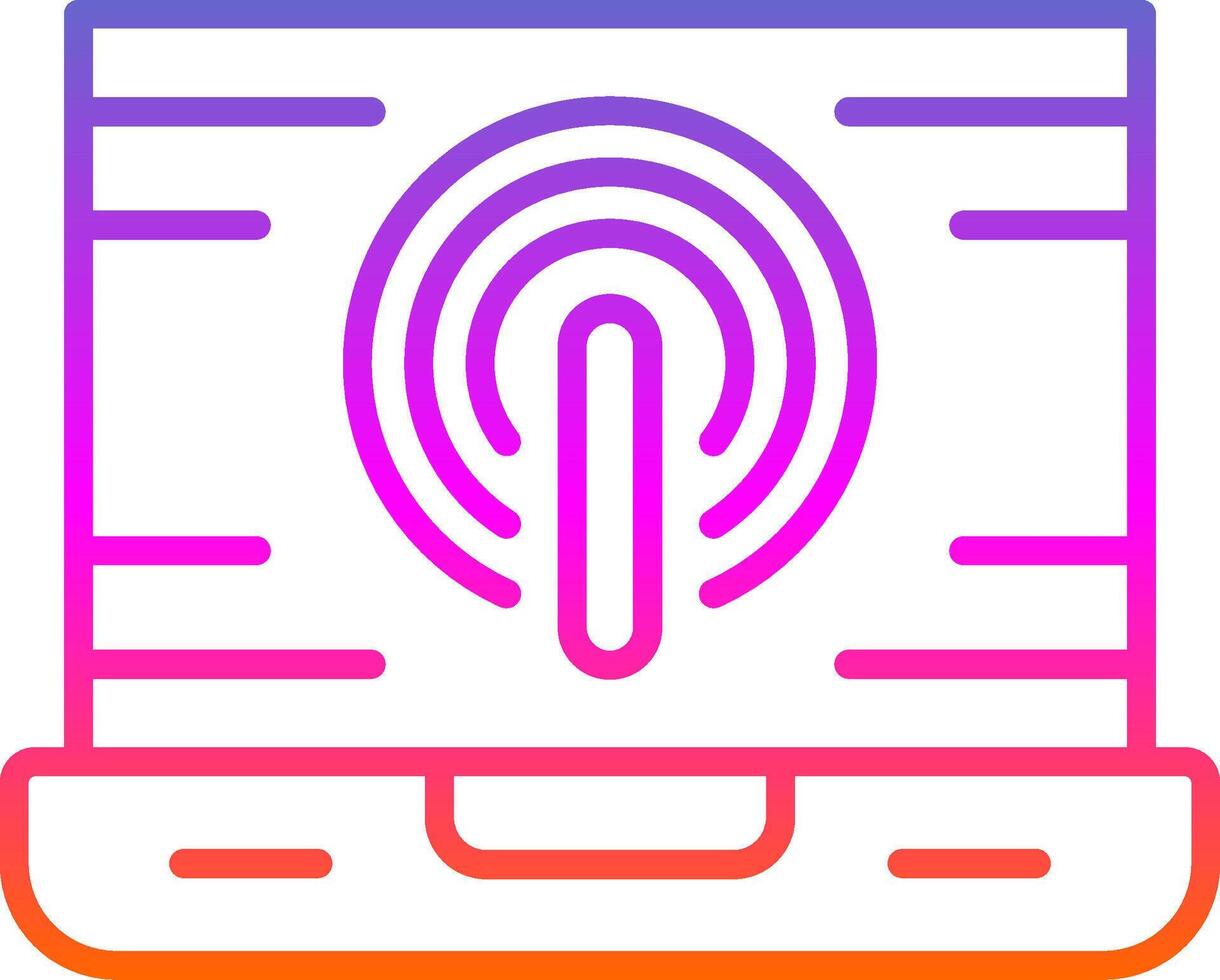 Laptop Line Gradient Icon Design vector
