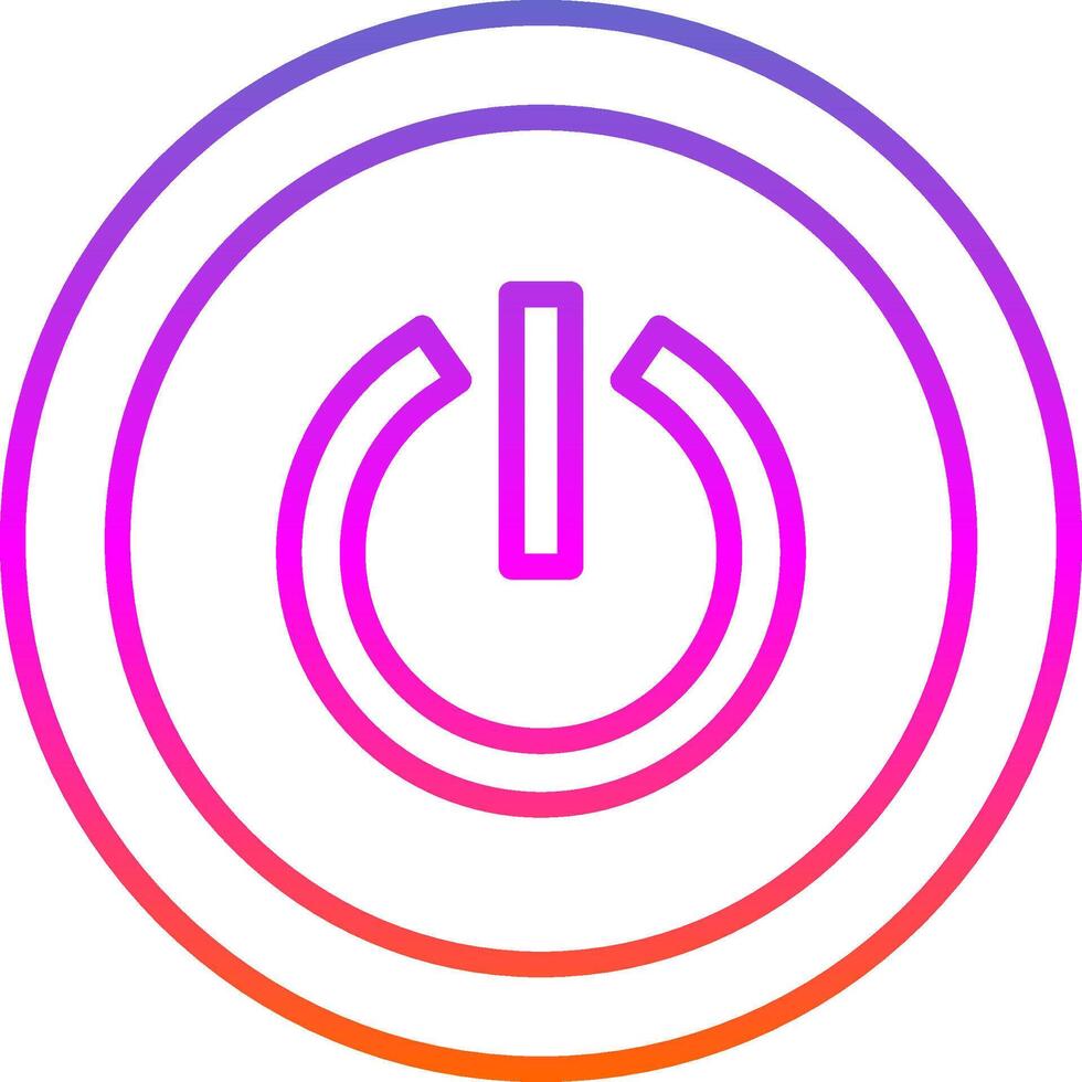 Power Button Line Gradient Icon Design vector