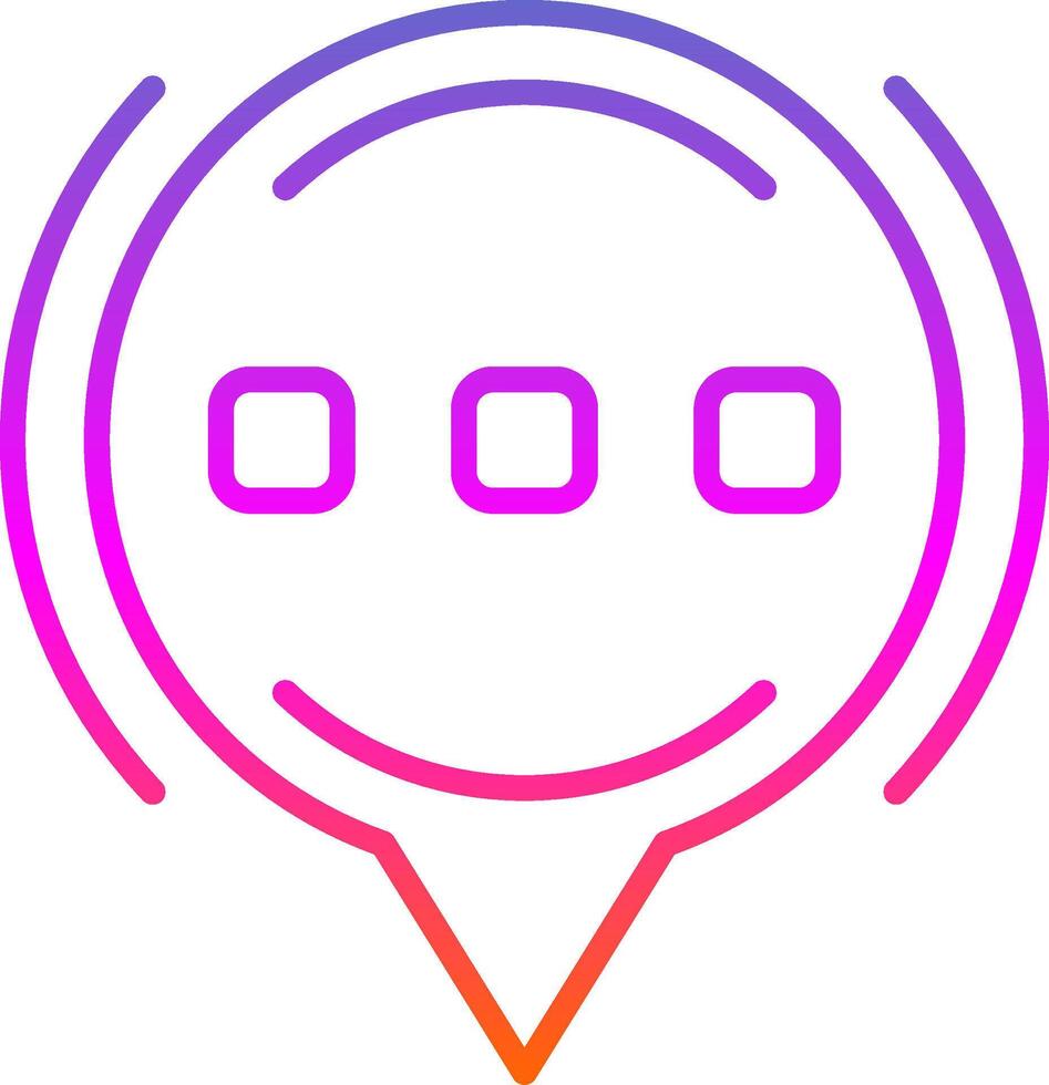 Talk Line Gradient Icon Design vector
