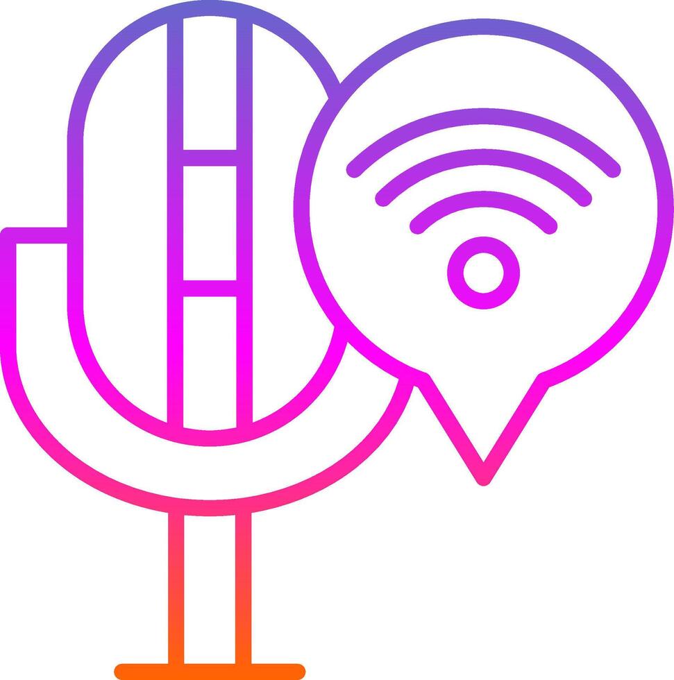 Connection Line Gradient Icon Design vector