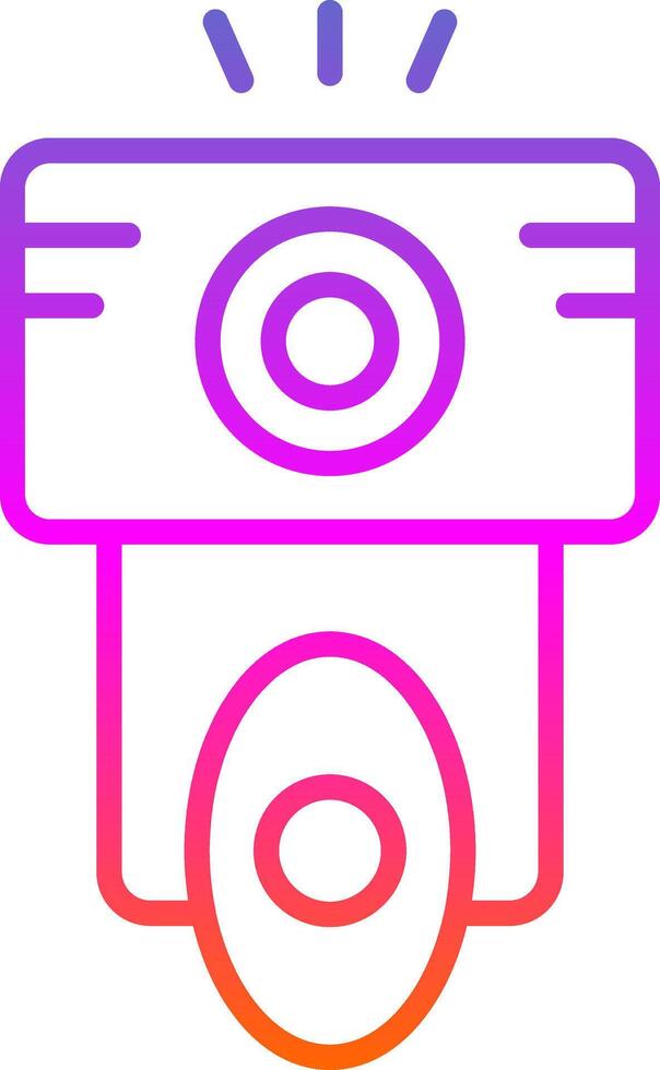 Camera Flash Line Gradient Icon Design vector