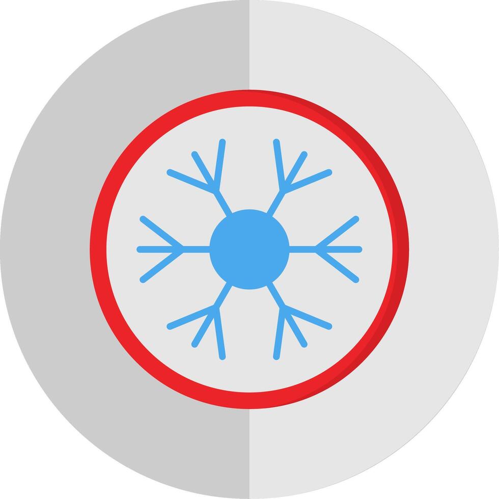 Snowflake Flat Scale Icon Design vector