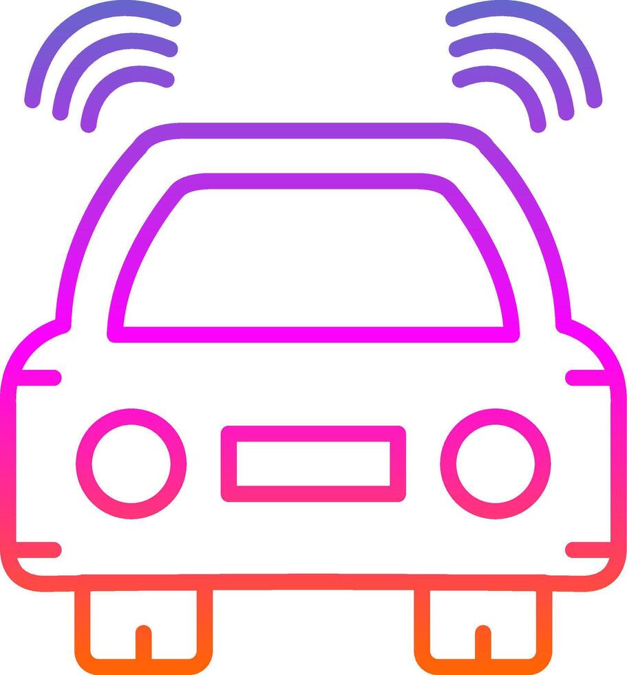 Car Line Gradient Icon Design vector
