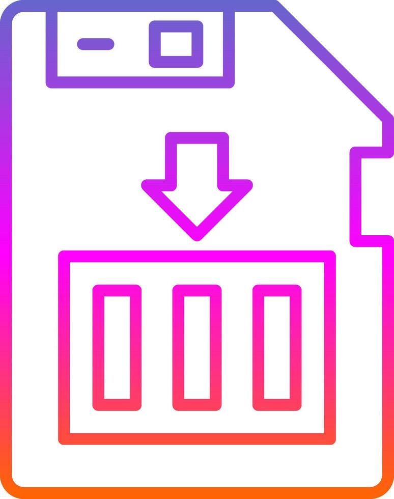 Sim Card Line Gradient Icon Design vector