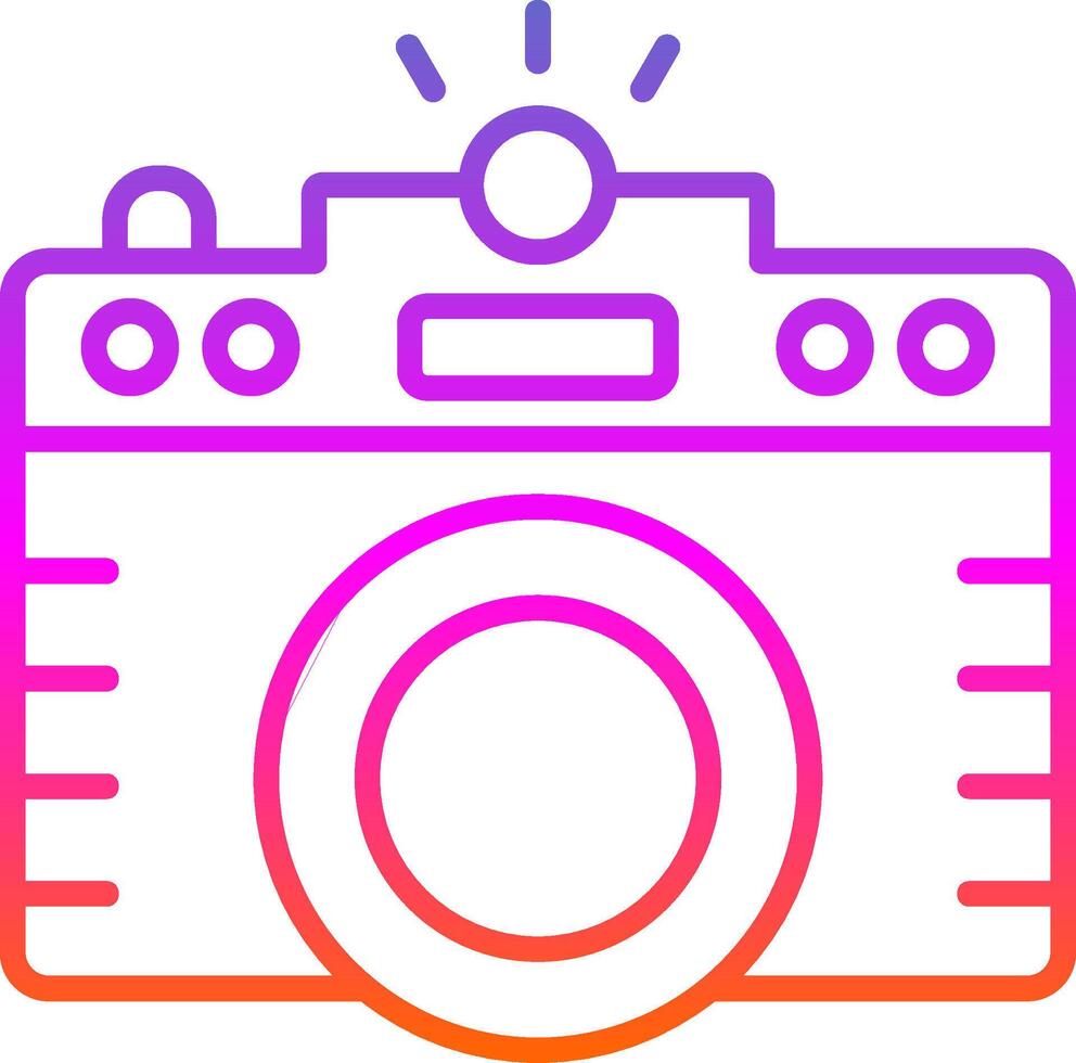 Photo Line Gradient Icon Design vector