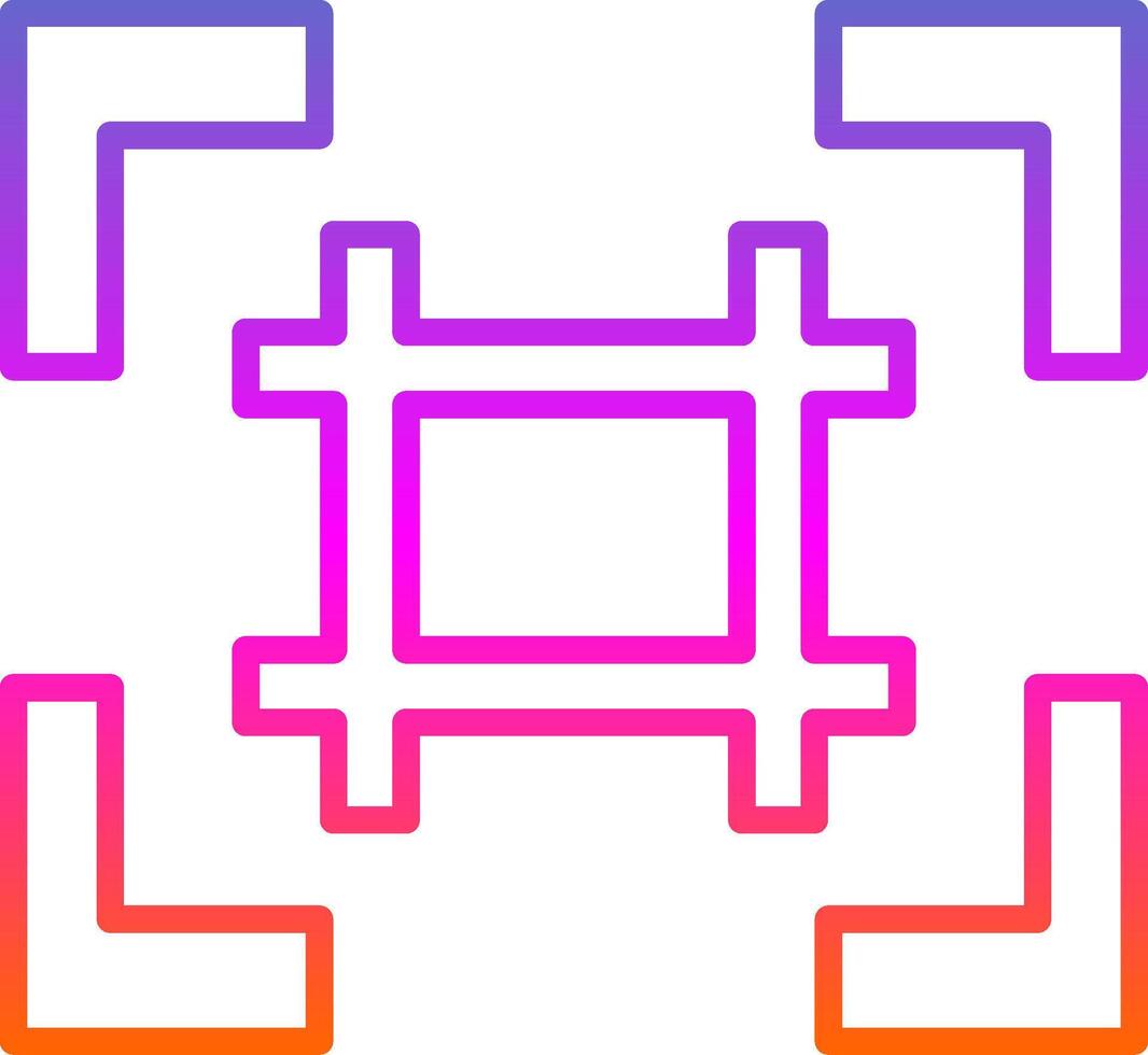 Grid Line Gradient Icon Design vector