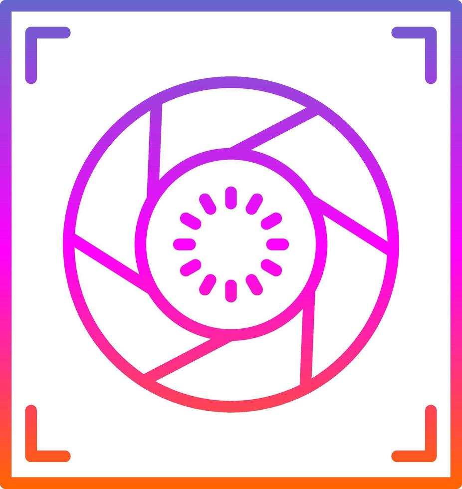 Aperture Line Gradient Icon Design vector