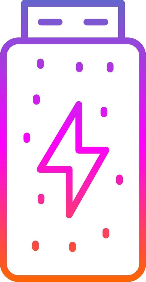 Battery Status Line Gradient Icon Design vector