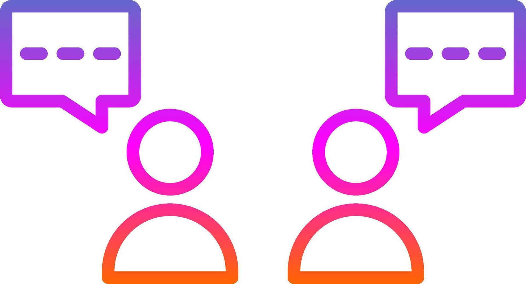 Chat Line Gradient Icon Design vector