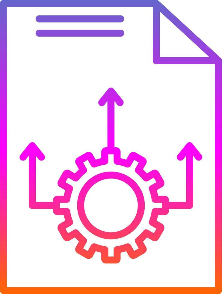 Workflow Line Gradient Icon Design vector