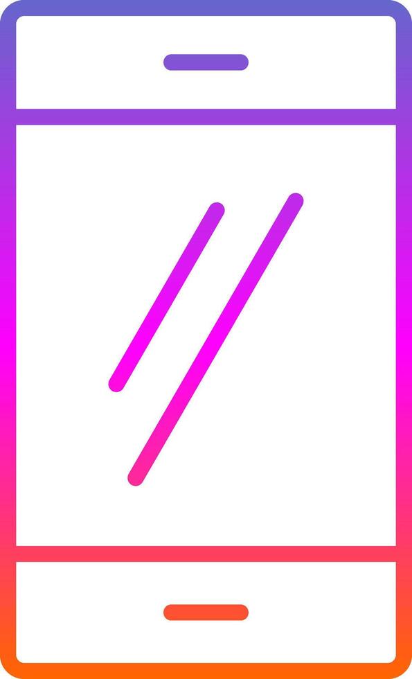 Smartphone Line Gradient Icon Design vector