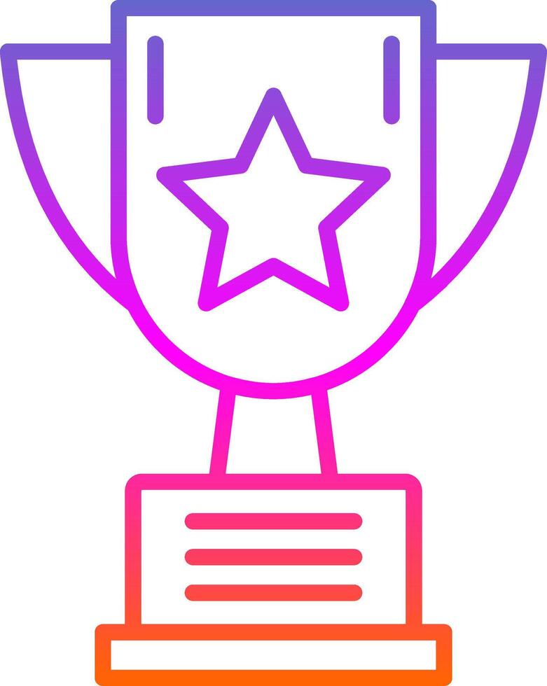 Trophy Line Gradient Icon Design vector