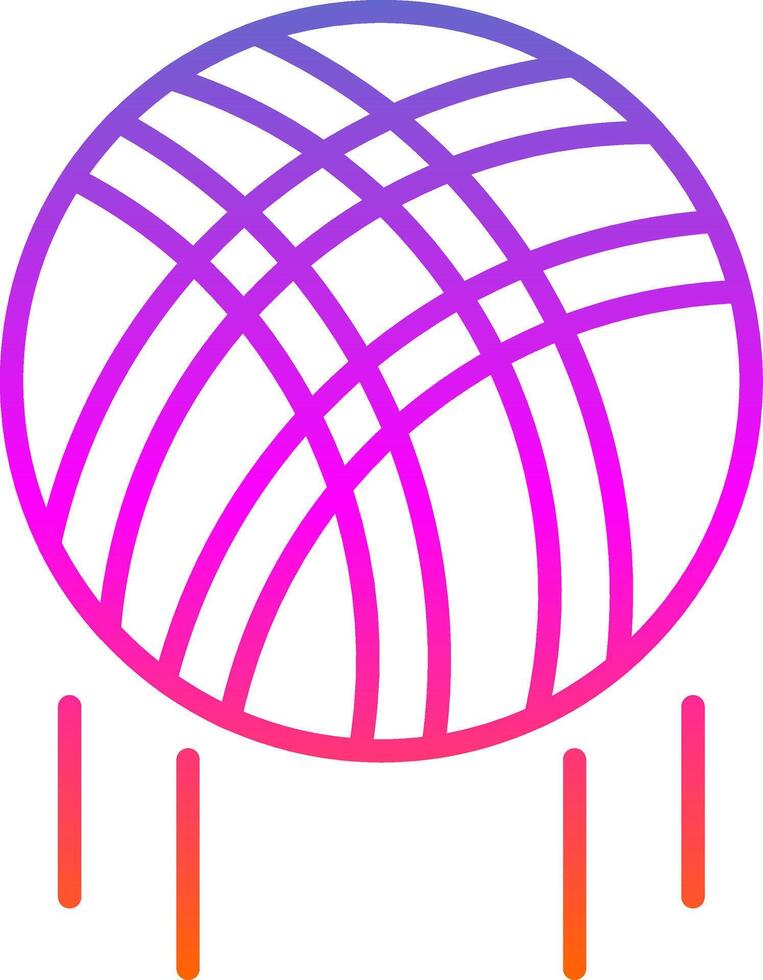 Volleyball Line Gradient Icon Design vector