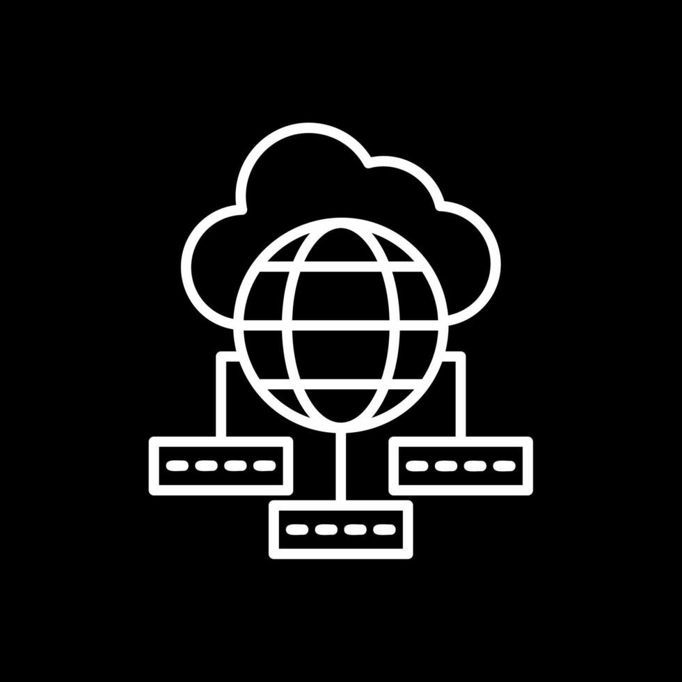 Data Sumit Line Inverted Icon Design vector