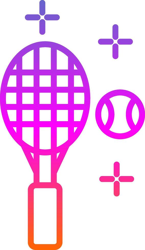 Tennis Line Gradient Icon Design vector