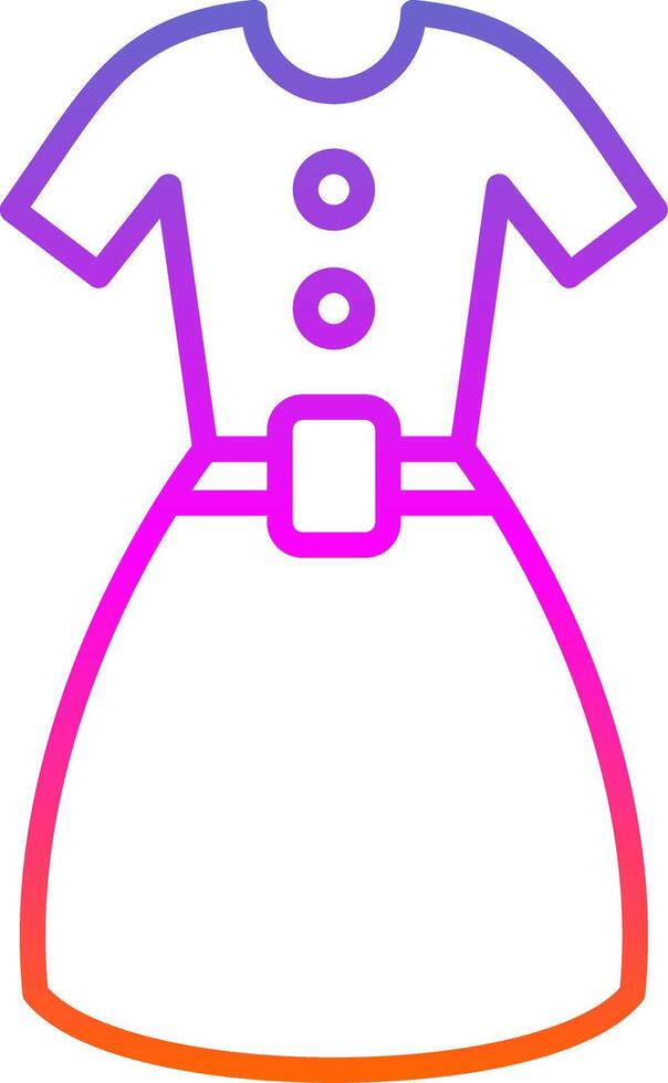 Dress Line Gradient Icon Design vector