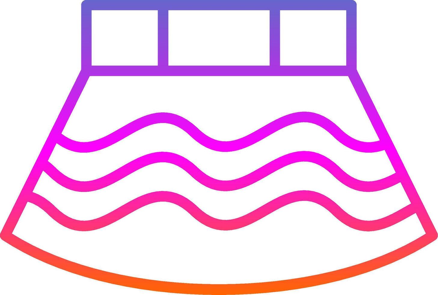 Skirt Line Gradient Icon Design vector