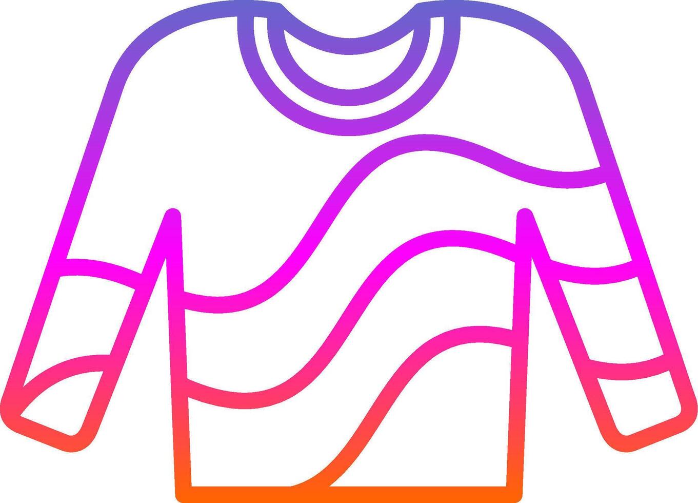 Jumper Line Gradient Icon Design vector