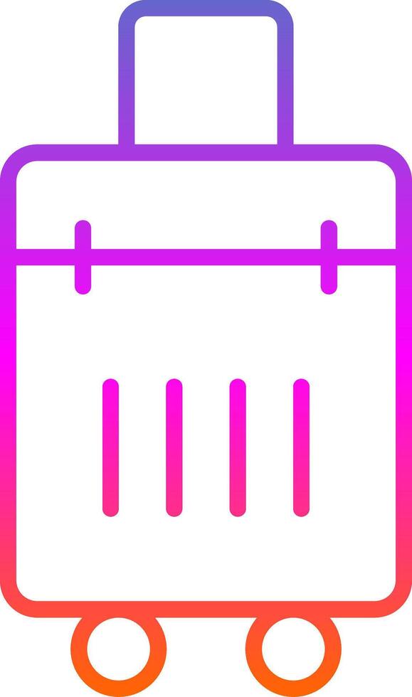 Bag Line Gradient Icon Design vector