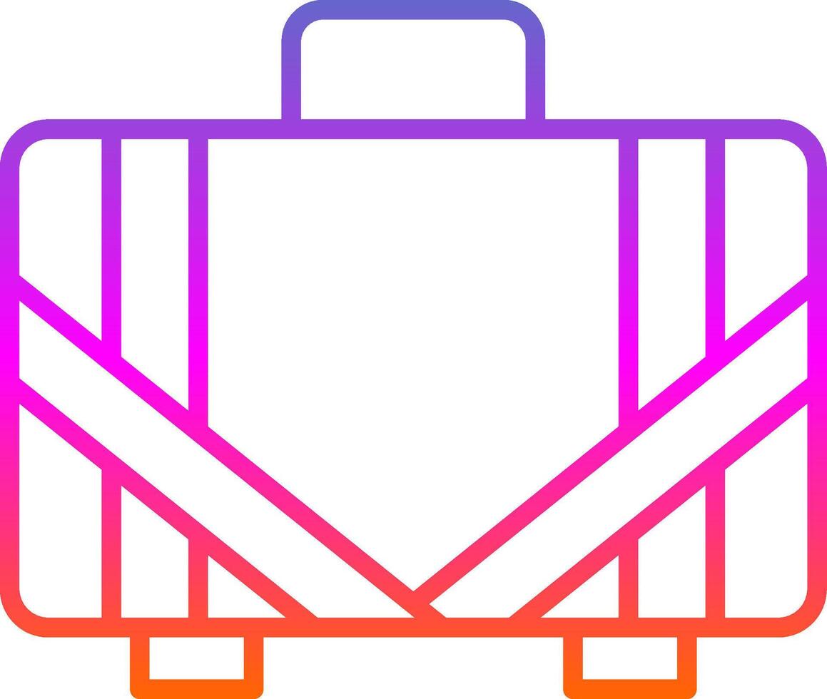 Suitcase Line Gradient Icon Design vector