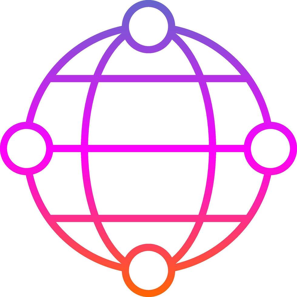 Internet Line Gradient Icon Design vector