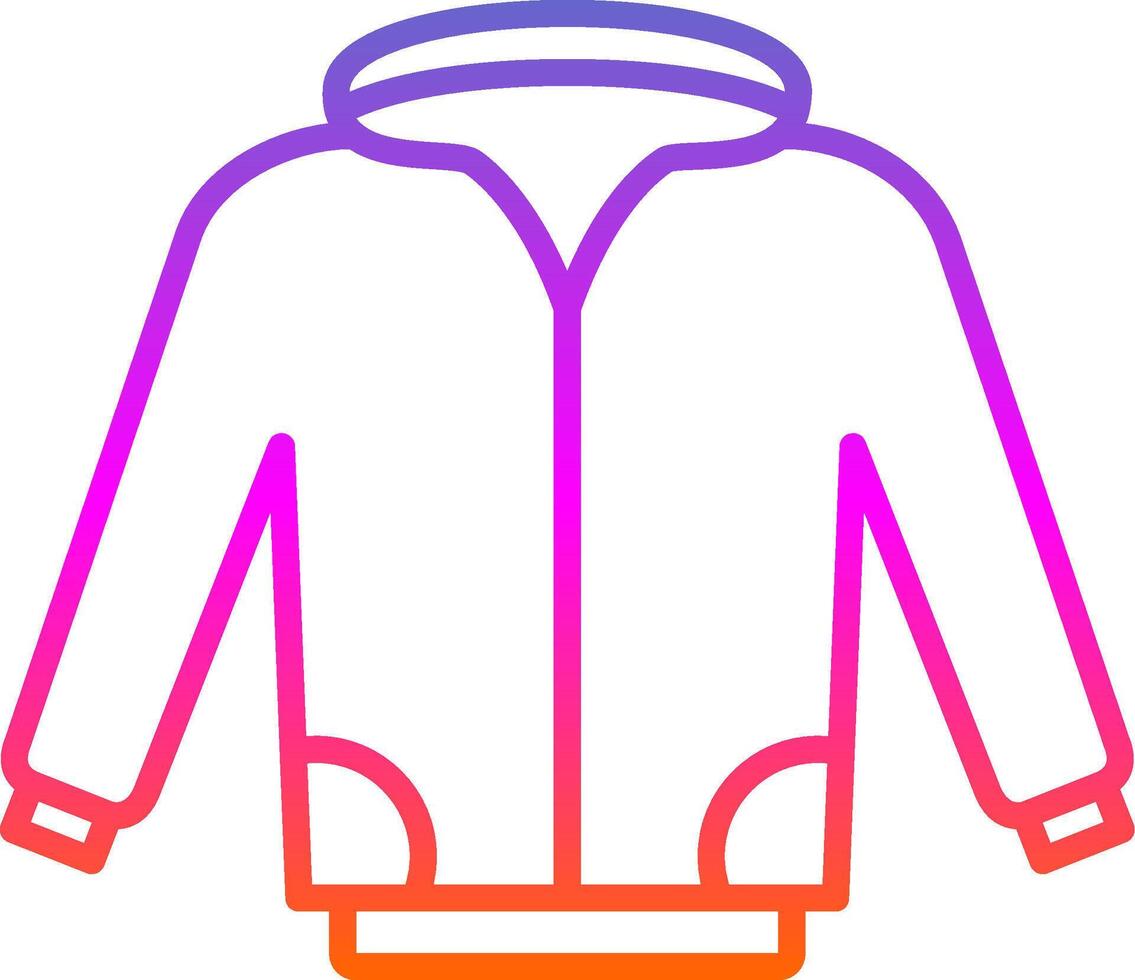 chaqueta línea degradado icono diseño vector