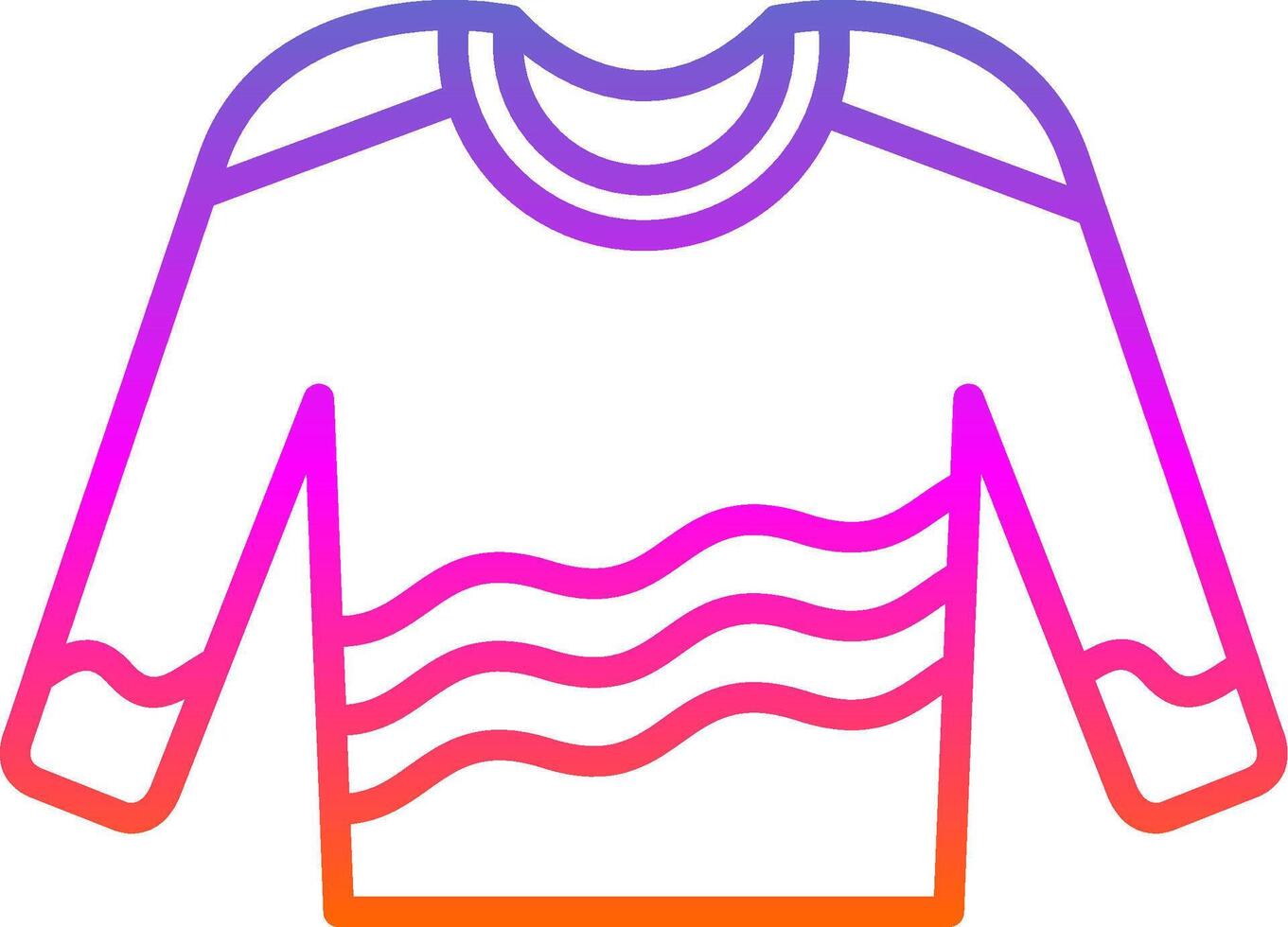 Jumper Line Gradient Icon Design vector