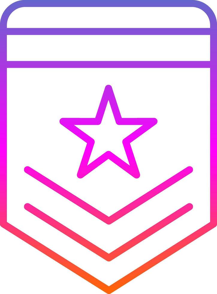 Badge Line Gradient Icon Design vector