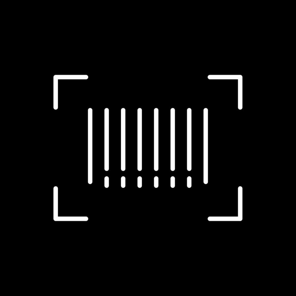Bar Code Line Inverted Icon Design vector