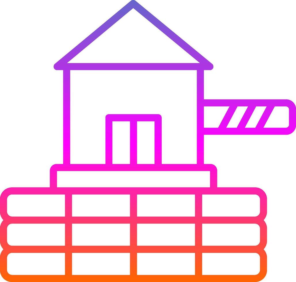 Barrier Line Gradient Icon Design vector