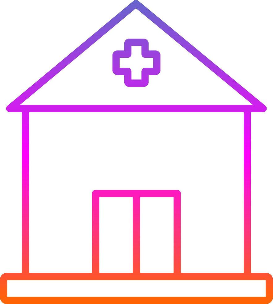 Building Line Gradient Icon Design vector