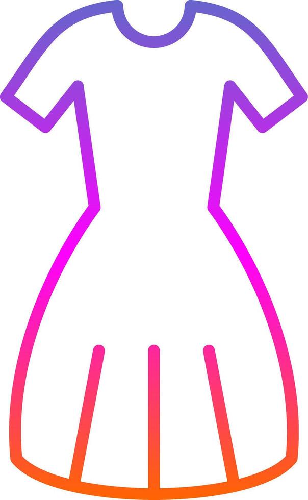 Dress Line Gradient Icon Design vector