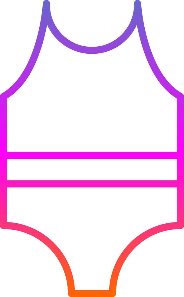 Swimsuit Line Gradient Icon Design vector