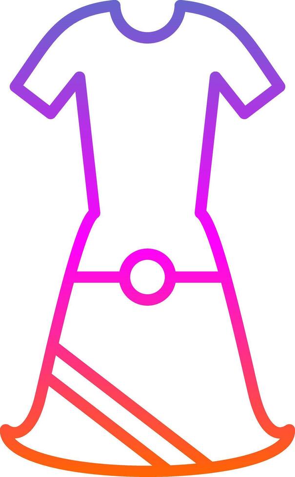 Dress Line Gradient Icon Design vector