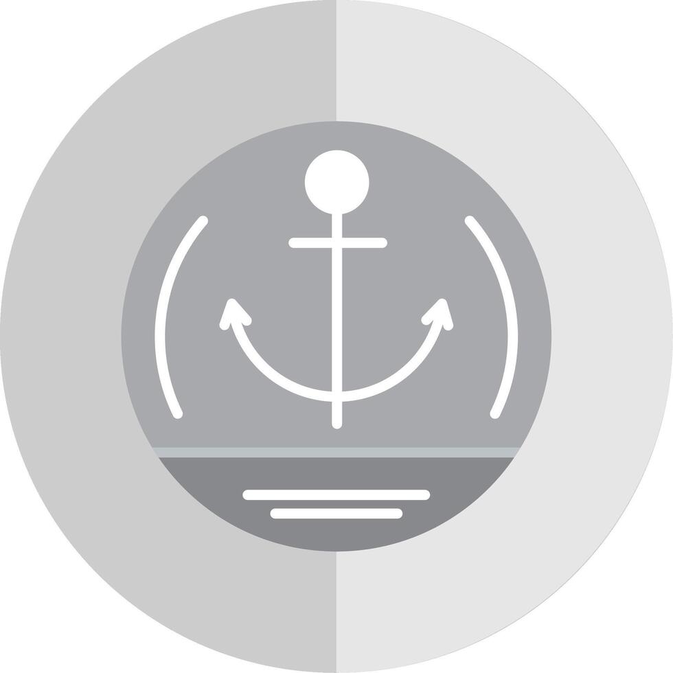 Anchor Flat Scale Icon Design vector
