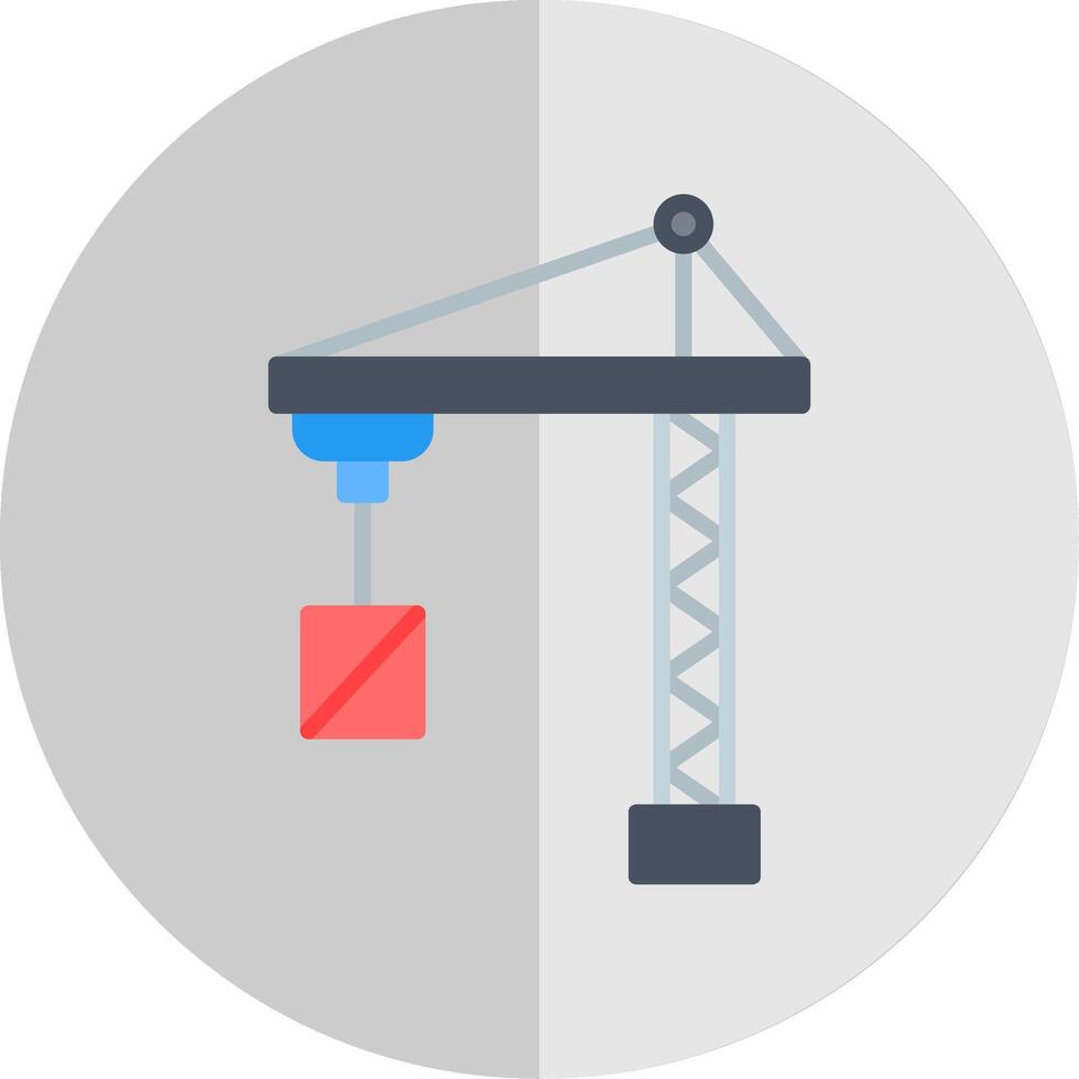 Port Crane Flat Scale Icon Design vector