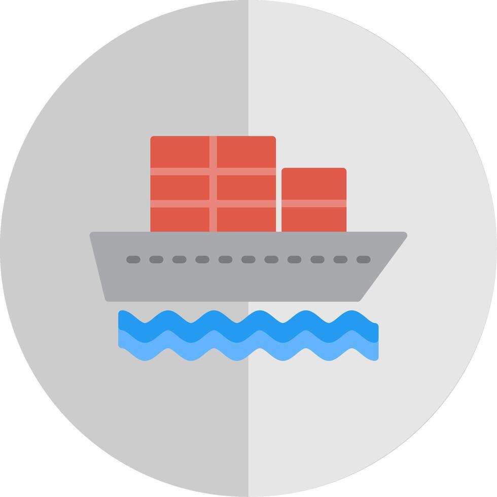 Container Ship Flat Scale Icon Design vector