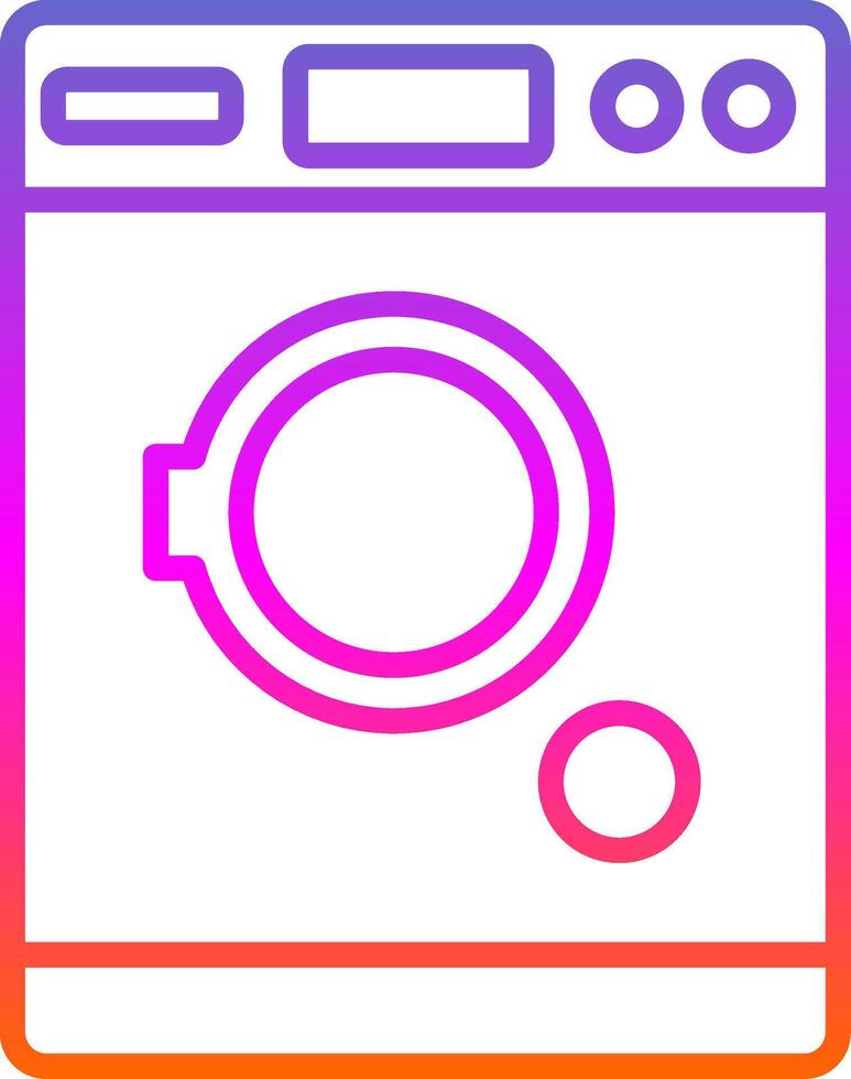 Tumble Dryer Line Gradient Icon Design vector
