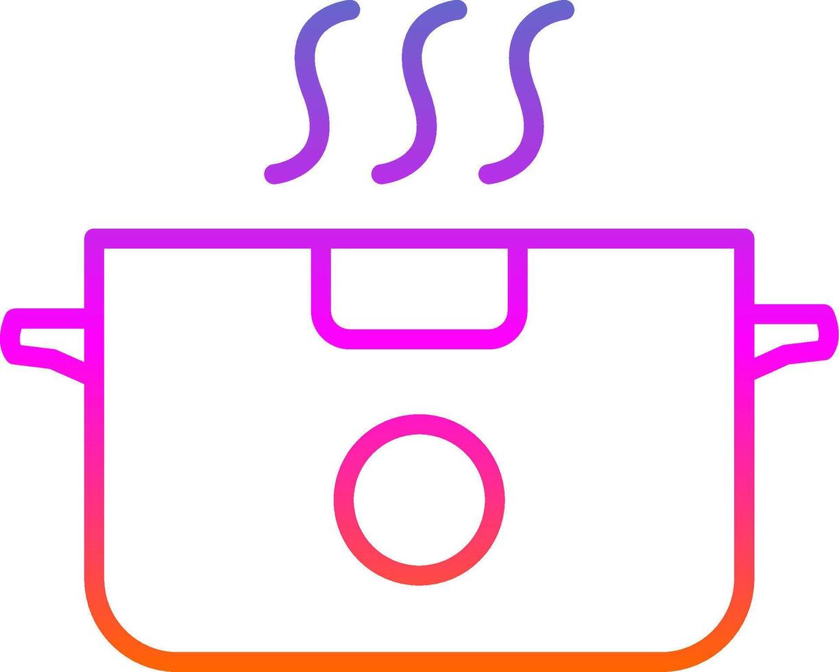 Boiling Line Gradient Icon Design vector