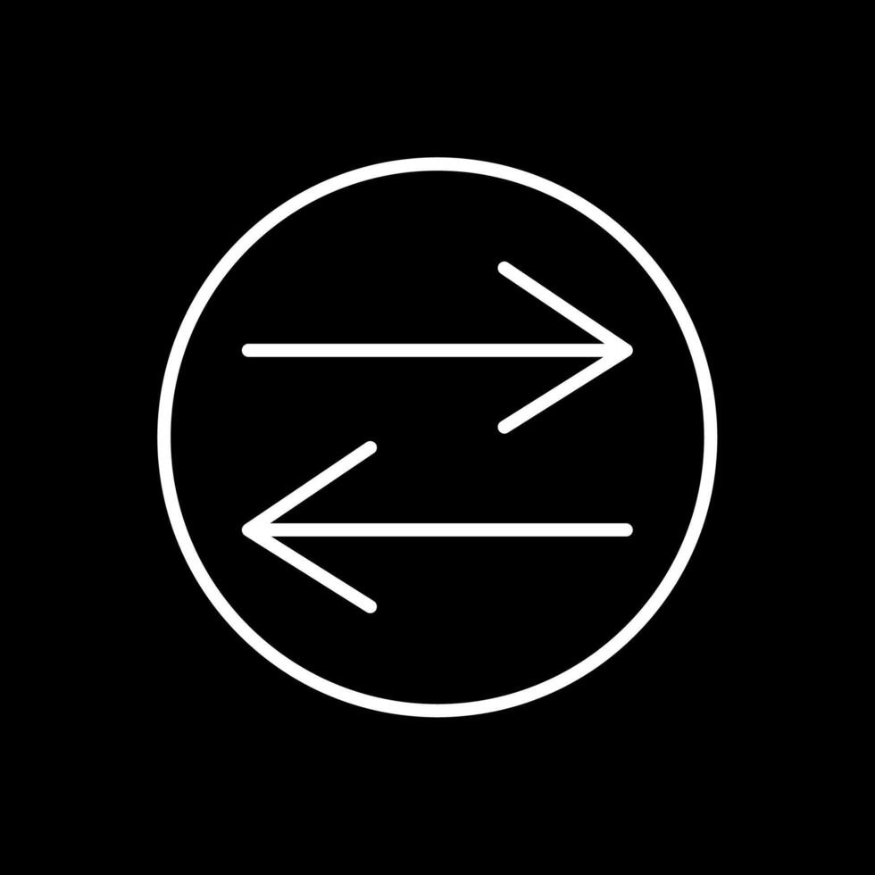 Swap Line Inverted Icon Design vector